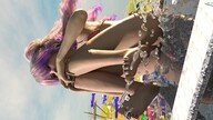 bikini color toes barefoot water soles pink_hair pool clouds outdoors sky semi_nude bare_butt digital_render bare_legs bare_midriff velocity-vektor bare_thighs