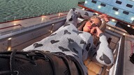 blonde color clothed ocean lying_down boots looking_up outdoors black_boots digital_render long_boots velocity-vektor cruiser