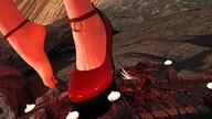 feet dragon color toes barefoot high_heels soles desert outdoors ankle_bracelet digital_render velocity-vektor great_wall