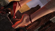 giantess mega color barefoot high_heels buildings desert tower outdoors sky ankle_bracelet digital_render bare_legs velocity-vektor