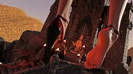 giantess mega dragon color toes barefoot high_heels buildings soles desert tower outdoors sky ankle_bracelet digital_render bare_legs velocity-vektor