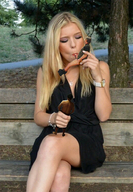 collage color skirt unknown_artist shrunken_men sitting watch hand blowjob outdoors necklace bracelet source_needed handled bare_legs nude_tiny