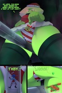 drawing pussy panties comic color large_breasts butt clothed skirt low_angle christmas camel_toe hand blue_skin heart looming lesbians between_legs mistletoe looking_down x-ray thighs smothering dialogue striped_panties pole hand_on_hips santa_hat green_skin looking_at_tiny steven_universe lapis_lazuli peridot lewdssonk aurora_borealis
