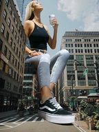 giantess collage city mega blonde color long_hair clothed buildings shoes street sitting watch glass drink sneakers clouds outdoors sky closed_eyes necklace bracelet vans lagunalela