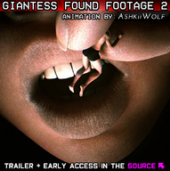 giantess vore color mouth teeth hand animation shrunken_man advertisement shrunken_person voluptuous imminent_vore handled no_background digital_render ashkiiwolf