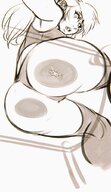 drawing monochrome butt butt_crush ponytail shrunken_man sports_bra resizeart nikkiscutefeet