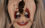 nude blonde long_hair tongue butt handheld barefoot brunette domination lesbians shrunken_woman open_mouth oral_sex pedicure legs_spread digital_render up_close aaabbbzzz