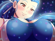 giantess giga mega space clothed huge_breasts goddess smiling universe thedaibijin hyper_breasts multiverse omni omniverse nova_yuca