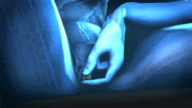 insertion nude pussy masturbation sitting blue_skin animation shrunken_person thighs halo legs_spread cortana zoom source_needed bare_legs
