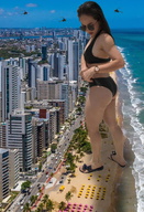 bikini giantess collage city sandals sunglasses brazil zebos2003 recife costa aline