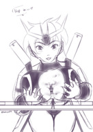 giantess shrunken_man sketch gundam pilot between_breasts rarayagts mecha_girl page_2