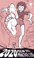 feet giant male foot_crush bulge imminent_crush spittyart