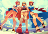 giantess city upskirt large_breasts long_hair sakura low_angle red_hair looming giantesses orange_hair kneesocks skylar gareit0 jenna mikeyj1093