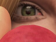 micro nude blonde penis green_eyes couple eye shrunken_man on_penis looking_at_tiny digital_render foreshortening openhighhat johnnyscribe nikkiscutefeet size_switch out_of_frame