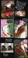 drawing blushing comic color green_eyes shoes tiny pink_hair ash teasing soccer cat_girl smelly locker_room mspaintgts tiny_female cleats locker