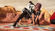 giantess clothed high_heels multiple_sizes game maid_uniform twister multiple_giantesess digital_render dinosaurs velocity-vektor