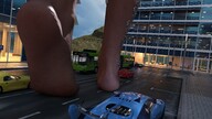 giantess feet city barefoot buildings street walking vehicles digital_render up_close velocity-vektor