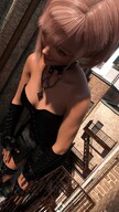 giantess clothed cleavage standing alley digital_render leather_clothing velocity-vektor