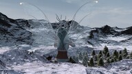 giantess panties long_hair bra high_heels sitting mountains snow antlers fairy_wings lace digital_render velocity-vektor