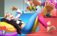 giantess shrunken_woman spokle shrunkenwoman foot_focus tans