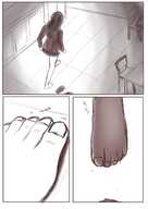 drawing giantess crush feet comic uniform sketch cruel lift monocrhome rarayagts page_4
