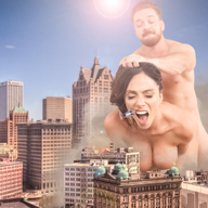 collage city large_breasts destruction sex couple giantcouple