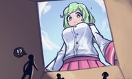 green_hair looking_down box tinies point_of_view zenougts