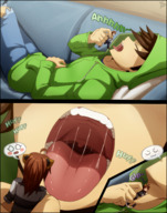 drawing comic color tongue giant male mouth handheld saliva teasing cat_girl chris_invicta