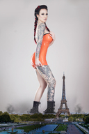 giantess collage city destruction boots latex paris tattoo starfucked