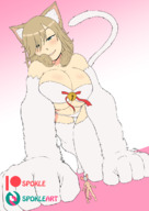 size_difference cat_girl mouse_boy point_of_view senran_kagura spokle haruka_(senran_kagura) size_fetish