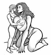 breasts drawing blushing monochrome bra underwear socks kneeling amazon lesbians