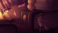 blonde touhou witch minigirl shrunken_woman hiding books library broom marisa thunderafterdark unaware_giantess patchouli