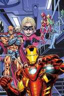 drawing giantess tail mega blonde color armor gloves boots mask avengers costume cape shield iron_man scalie reptilian catwalk green_skin cassie_lang stature marvel_comics scottcohn hardball prodigy komodo