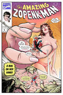 breasts drawing nipples giantess panties city mega color long_hair cleavage buildings green_eyes topless red_hair hand reaching parody shrunken_man comic_cover fingers nails costume ant-man dialogue cover_page helmet looking_at_tiny mary_jane spider-man marvel_comics peter_parker zopenk hank_pym dust_mites