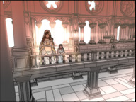 drawing gentle long_hair clothed brunette dress mini_giantess standing veil bare_midriff
