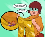 drawing glasses tiny unaware shrunken_woman entrapment dialogue scooby-doo velma_dinkley slugmanoctavio3 daphne_blake cartoon_network