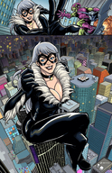 breasts drawing giantess white_hair city mega comic color large_breasts long_hair destruction blue_eyes handheld cleavage buildings huge_breasts gloves muscles reaching collar mask costume catsuit new_york_city giantessfan jumpsuit legs_crossed sitting_on_building zipper thief looking_at_tiny black_cat spider-man marvel_comics green_goblin felicia_hardy glider oscorp