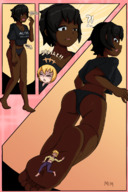 giantess feet comic minigirl dark_skin thema1nman