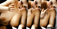 giantess vore comic large_breasts elf bbw shrunken_woman makeup olympia digital_render ashkiiwolf