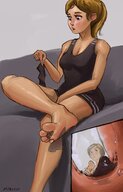 giantess sweat unaware between_toes toejam dirt minutio sock_removal jakethetiny