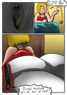 comic butt unaware shrunken_woman remote_control between_buttcheeks entrecoxas psuedonymph