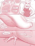 comic monochrome cum goddess under_foot ejaculate cumshot loodrick sadie_(loodrick)