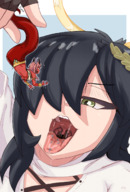 giantess vore angel multiple saliva size snake_girl tinies imminent_vore thema1nman
