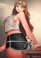 gentle butt shrunken_man measuring miniguy kkasi00 dolphin_shorts