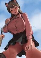 giantess collar teasing cat_girl leash chain point_of_view kkasi00