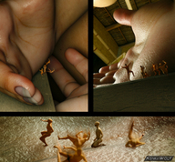 giantess micro mega comic hand shrunken_people shrunken_man grabbing digital_render opal ashkiiwolf