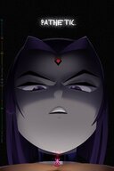 drawing color shrinking purple_hair purple_eyes raven teen_titans starfire shrunken_woman dc_comics collab orange_skin grey_skin ravenravenraven lewdssonk jinx