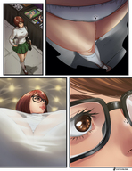 breasts panties glasses climbing walking unaware nose body_exploration a_weekend_alone between_breasts jieun a_weekend_alone_impact_zone megan_brown