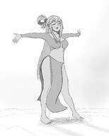 breasts giantess blushing giga city ponytail lineart colossalcollages