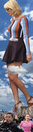breasts giantess collage giga city blonde bridge destruction skirt high_heels street skyscraper sunglasses river lipstick smoke clouds taylor_swift